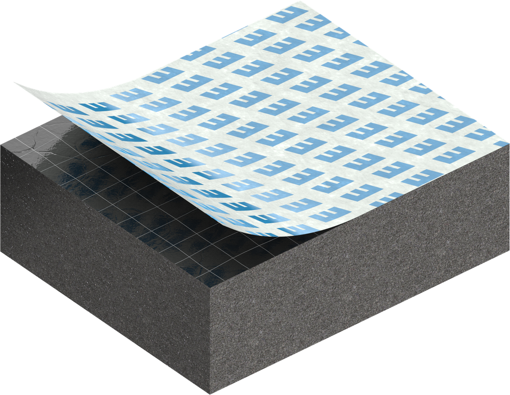 Cell sponge rubber 10 x 25 mm, EPDM black stretch eliminating and self-adhesive