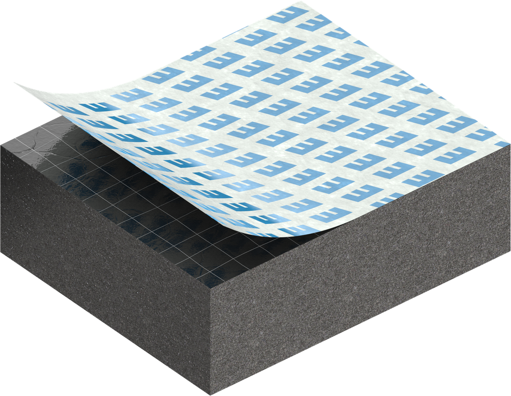 Cell sponge rubber 10 x 25 mm, EPDM black stretch eliminating and self-adhesive