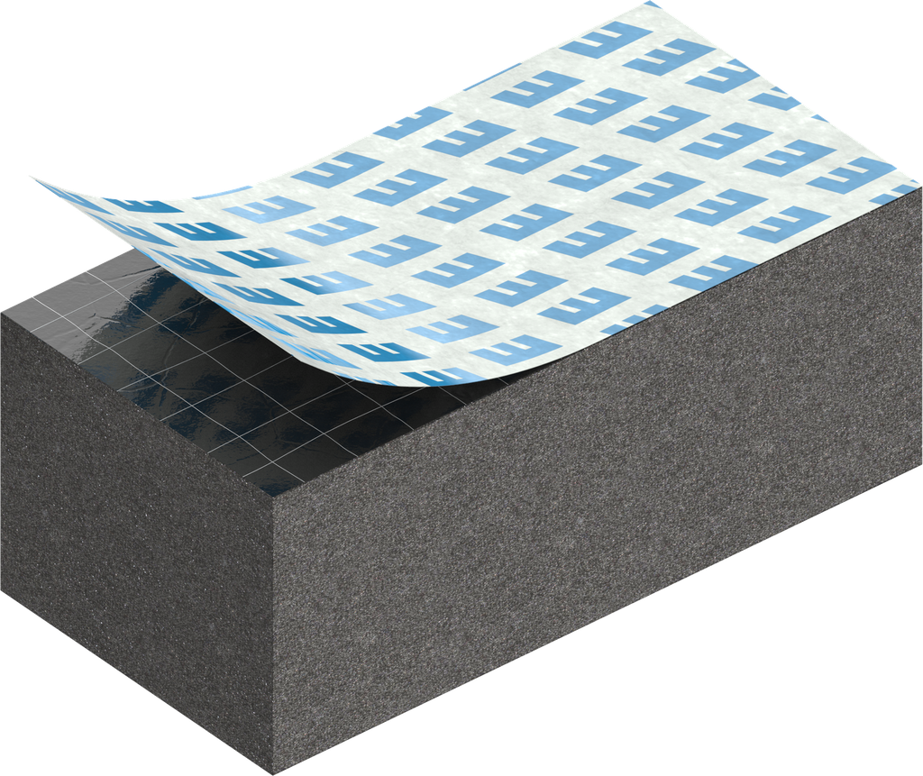 Cell sponge rubber 12 x 15 mm, CR black stretch eliminating and self-adhesive