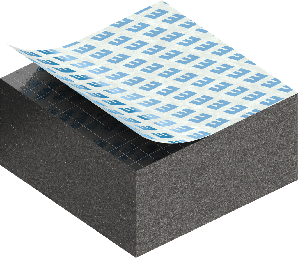 Cell sponge rubber 15 x 30 mm, EPDM black stretch eliminating and self-adhesive