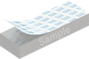 Cell sponge rubber 25 x 70 mm, EPDM black stretch eliminating and self-adhesive