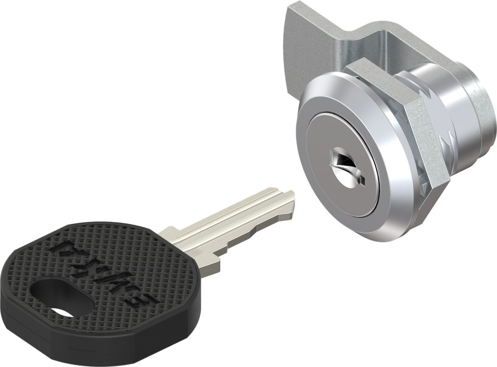 Cylinder quarter turn, keyed 2233X, Zinc die chrome-plated