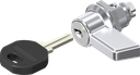 Wing knob quarter turn, keyed different, Zinc die chrome-plated