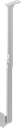 Klappenaufsteller rechts, Edelstahl AISI 304