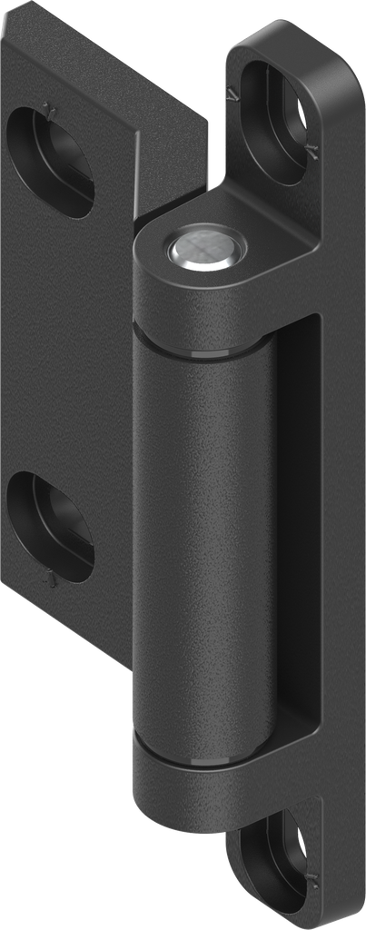180° 2D Hinge, Zinc die black powder-coated