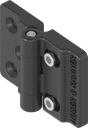 180° Hinge, adjustable, Zinc die black powder-coated