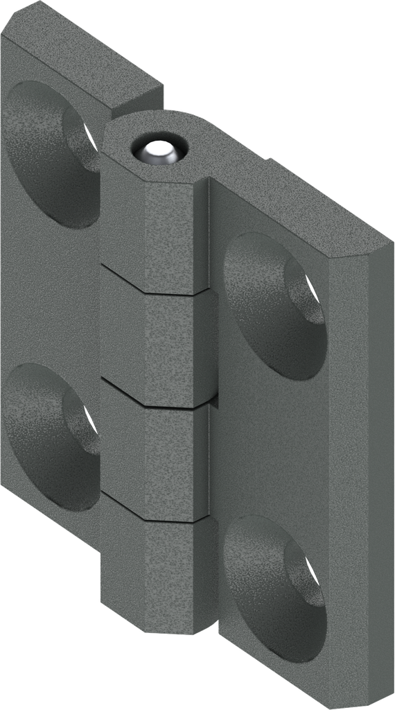 180° Hinge, Zinc die traffic grey B powder-coated