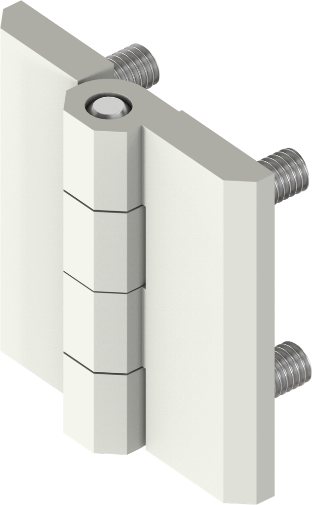 180° Hinge, Zinc die agate grey powder-coated