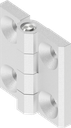 180° Hinge, Stainless steel AISI 316 bright polished