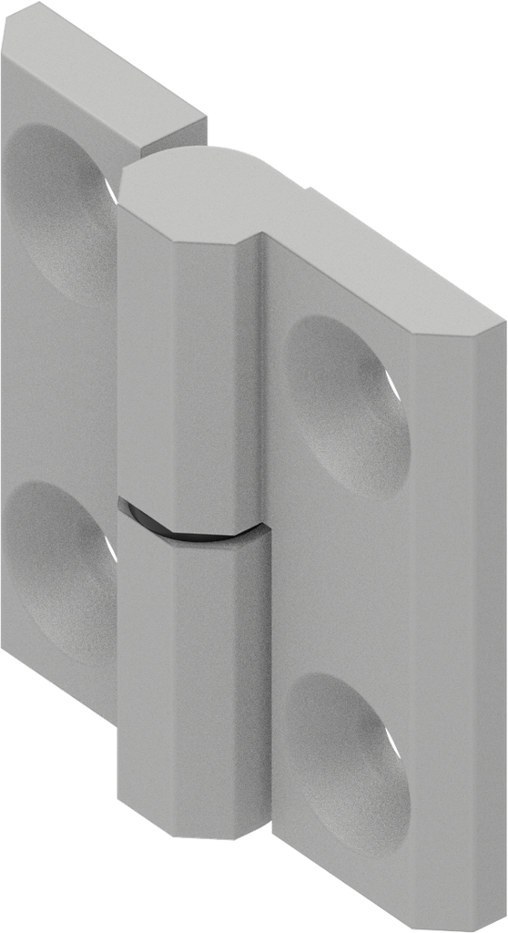 180° Scharnier Ausführung links, GD-Zn weißaluminium gepulvert
