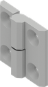 180° Scharnier Ausführung links, GD-Zn weißaluminium gepulvert