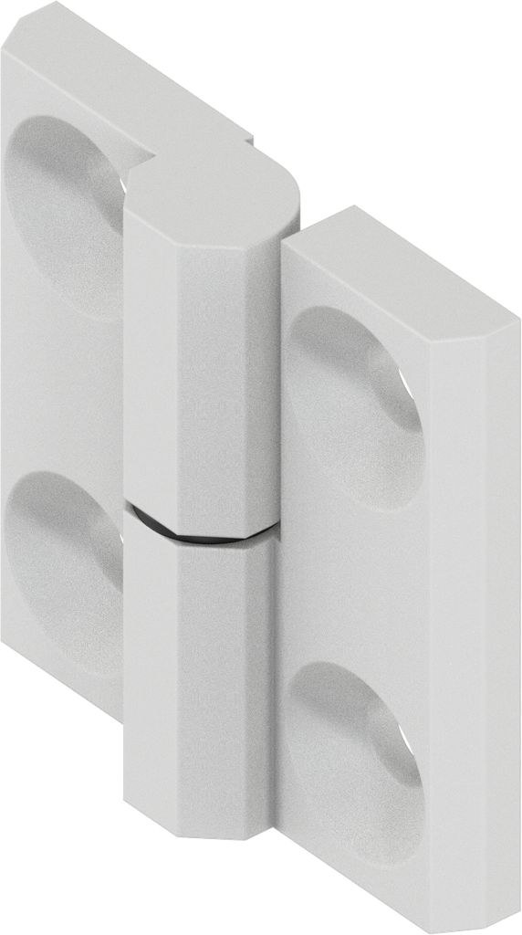 180° Scharnier Ausführung rechts, GD-Zn weißaluminium gepulvert