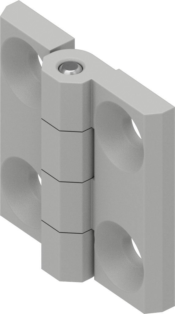180° Scharnier, GD-Zn weißaluminium gepulvert