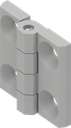180° Scharnier, GD-Zn weißaluminium gepulvert