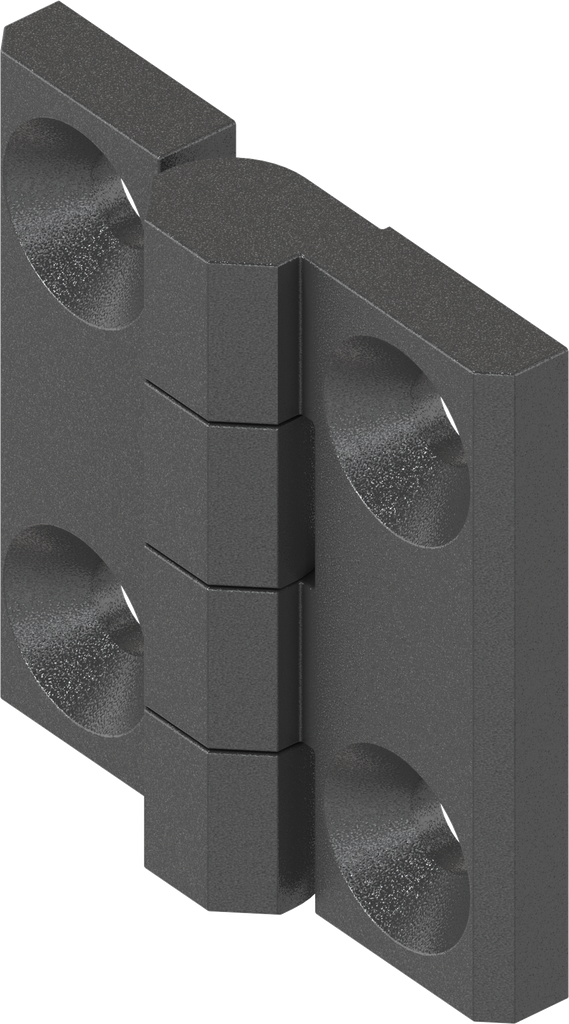 180° Hinge without hinge pin, Polyamide GF black