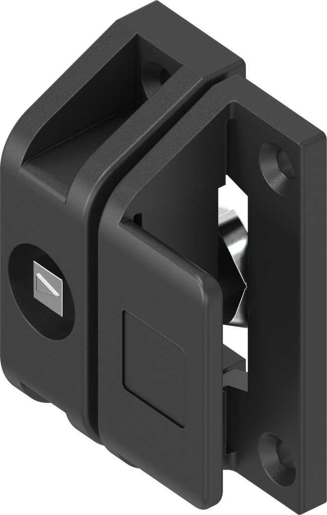 Cam lock with insert square 7, Polyamide black