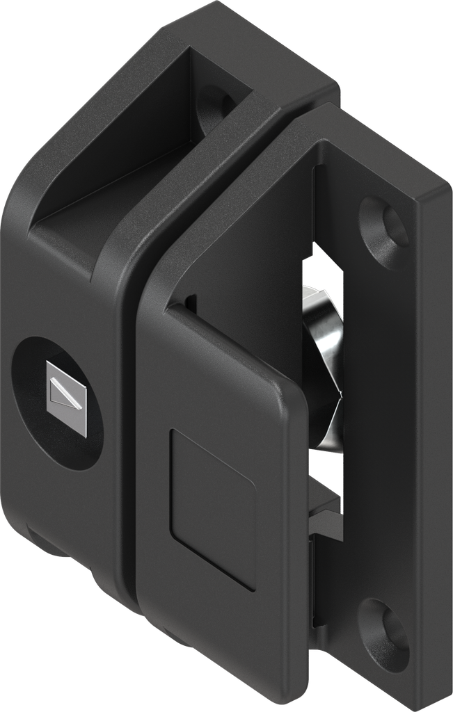 Cam lock with insert square 7, Polyamide black