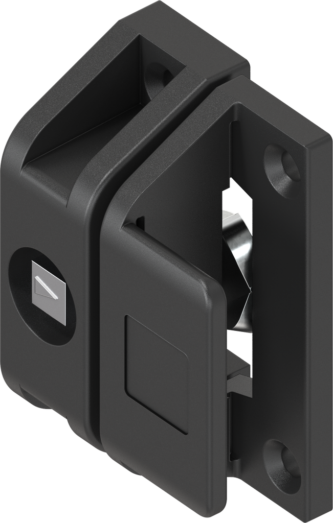 Cam lock with insert square 8, Polyamide black