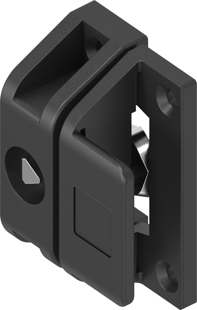 Cam lock with insert triangular 7, Polyamide black