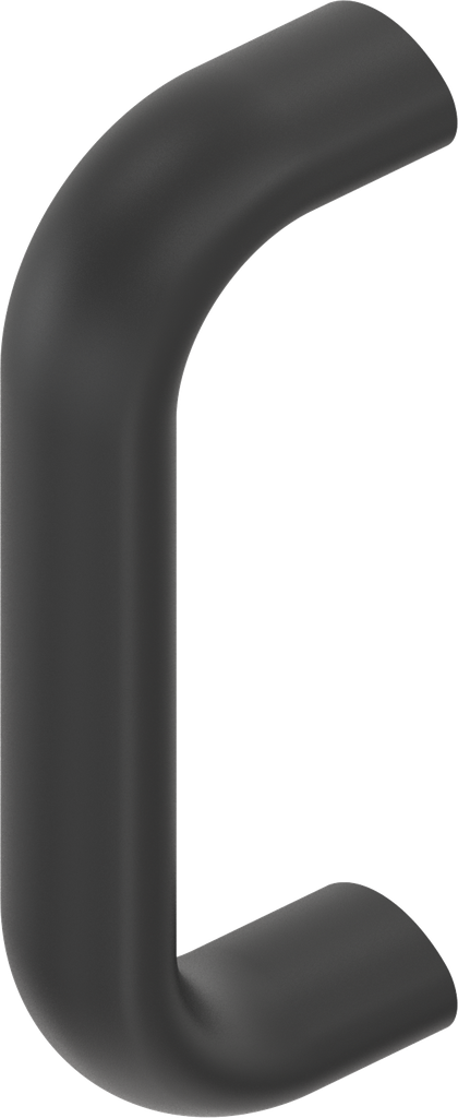 Bügelgriff, Aluminium schwarz kunststoffbeschichtet