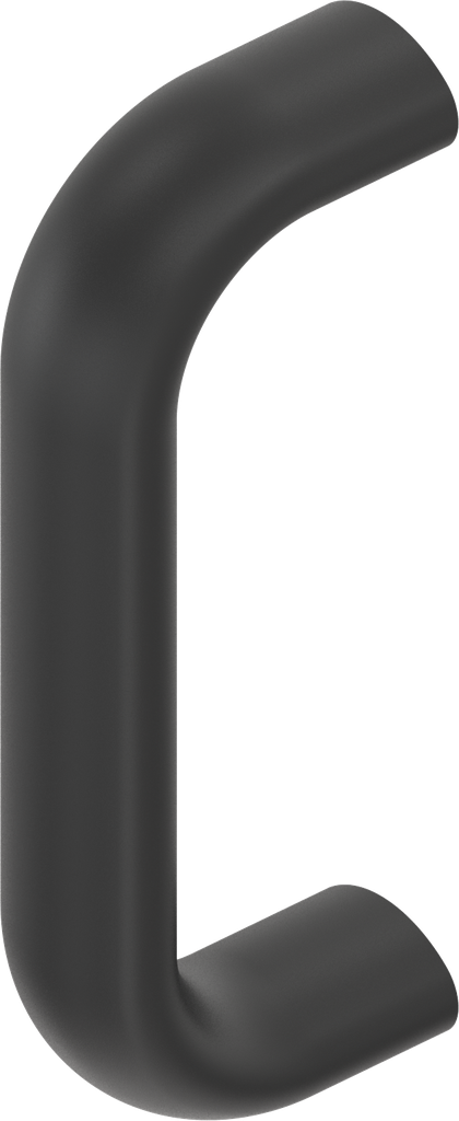 Bow-type handle, Aluminium black plastic-coated