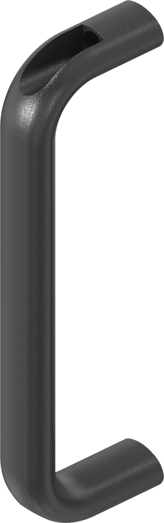 Bow-type handle, Aluminium black plastic-coated