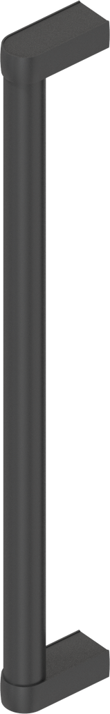 Tube handle, Aluminium black plastic-coated