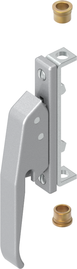 Lever for padlock, Zinc die white aluminium powder-coated