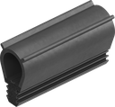 Sealing profile made of fire protection material, Foam rubber EPDM; clamping profile EPDM 60 ± 5 Shore A black