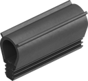 Sealing profile made of fire protection material, Foam rubber EPDM; clamping profile EPDM 60 ± 5 Shore A black