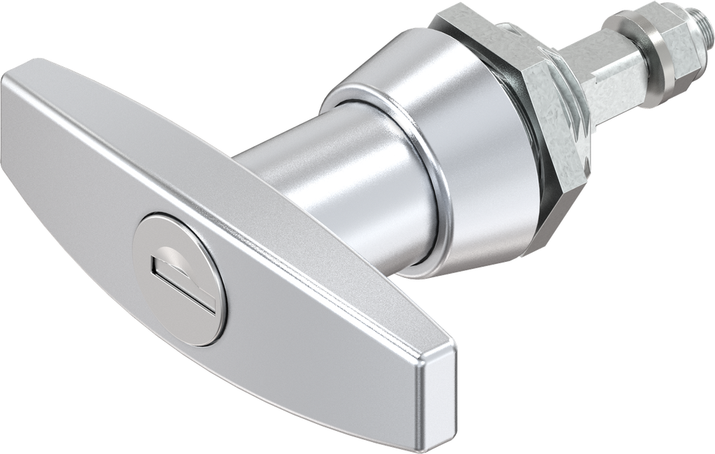 T-handle, keyed EK 333, Zinc die chrome-plated