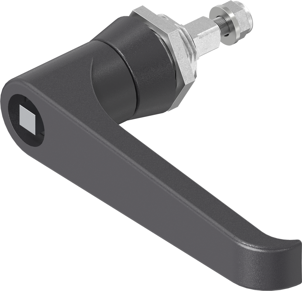 L-handle square 7, Zinc die black powder-coated