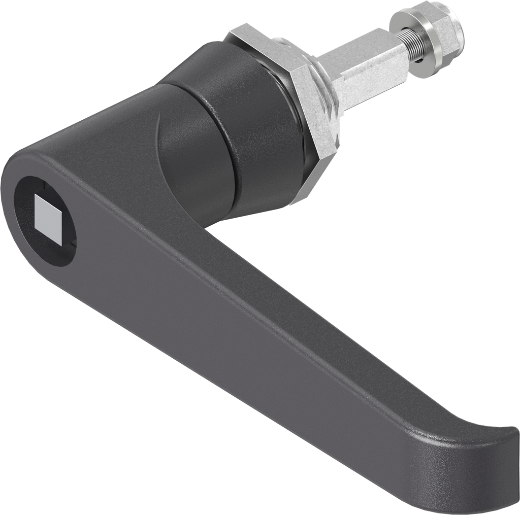L-handle square 7, Zinc die black powder-coated