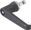 L-handle square 8, Zinc die black powder-coated