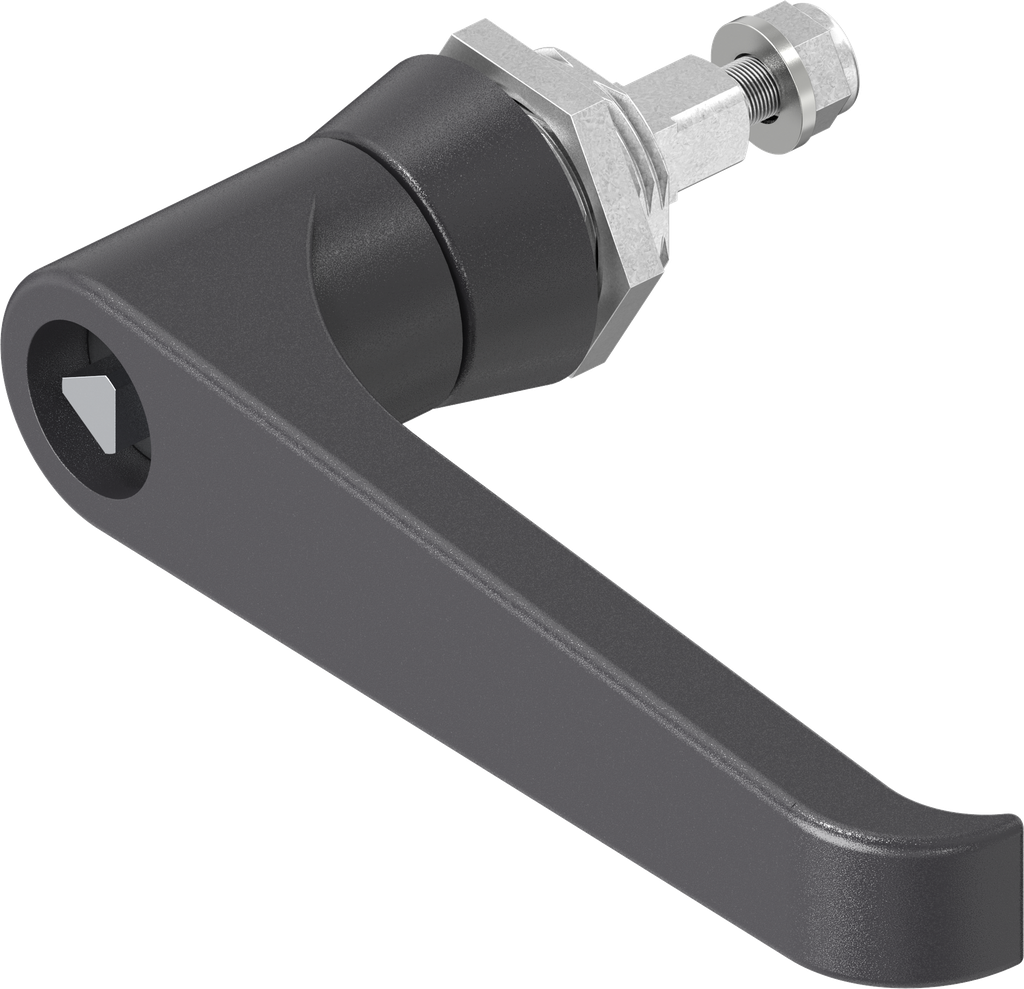 L-handle triangular 7, Zinc die black powder-coated