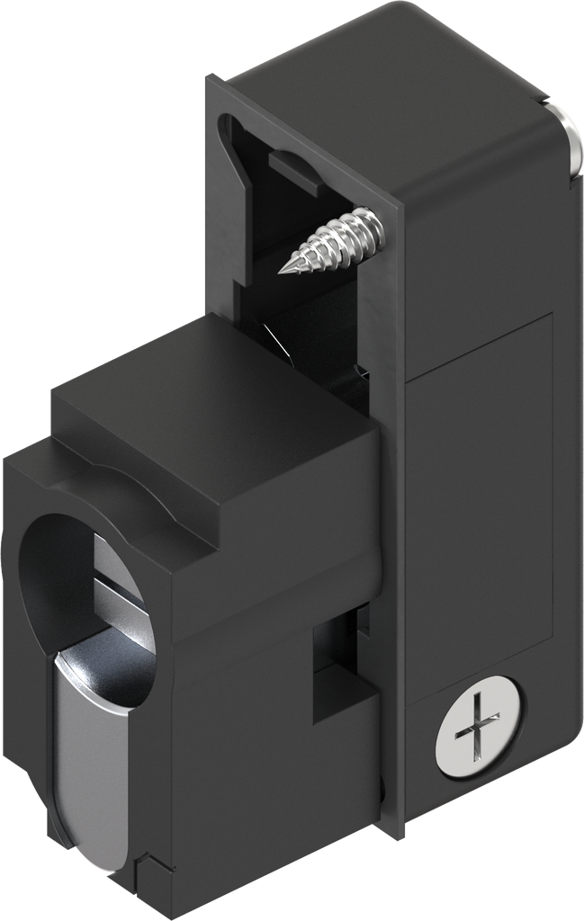 Locking set profile half cylinder with insert slotted, Polyamide GF black
