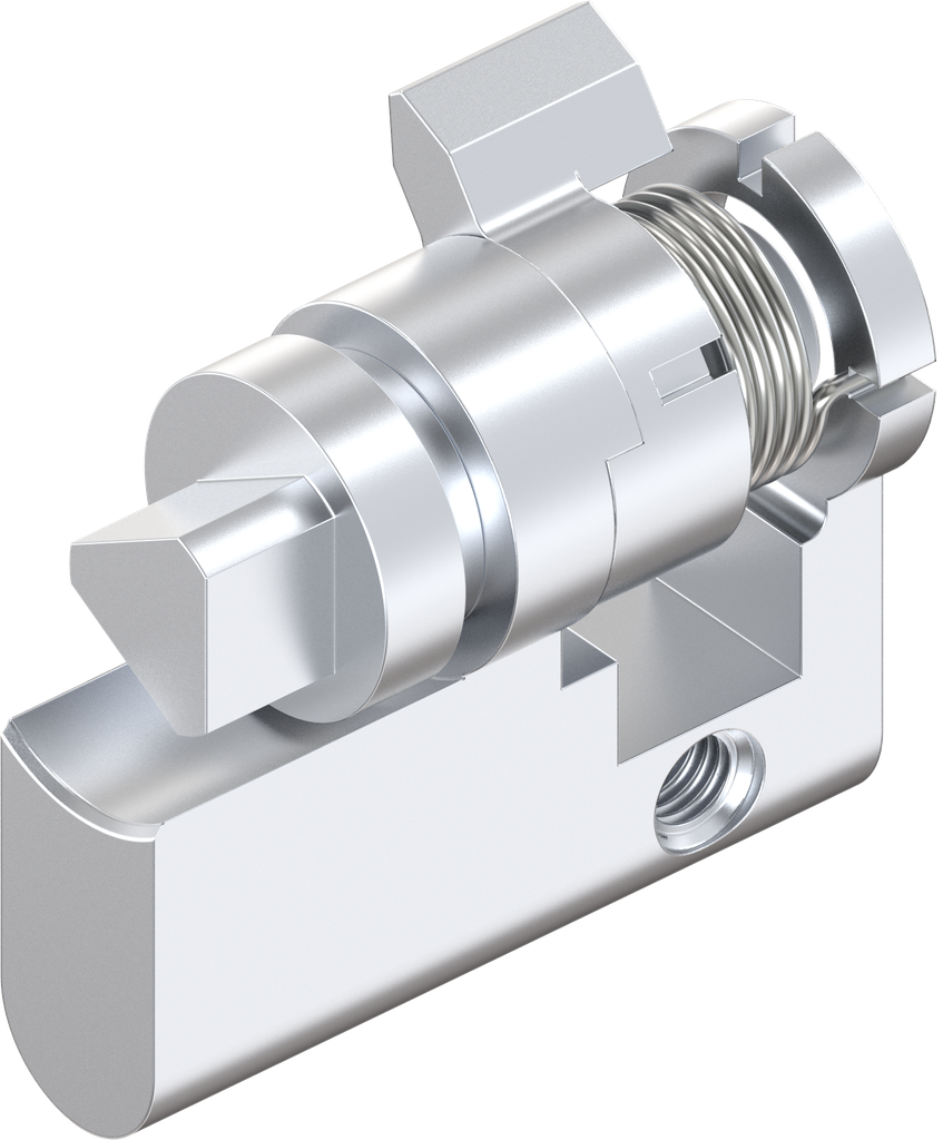 Profile half cylinder with insert triangular 10, Zinc die chrome-plated