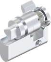 Profile half cylinder with insert triangular 10, Zinc die chrome-plated