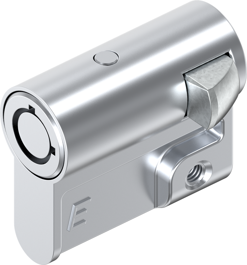 Profile half cylinder with radial pin cylinder keyed different, Zinc die chrome-plated