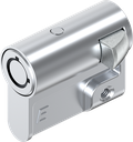 Profile half cylinder with radial pin cylinder keyed different, Zinc die chrome-plated