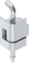 180° Hinge with stainless steel pin, Zinc die chrome-plated