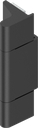 180° Hinge, Zinc die and steel black