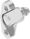 Locking point with compression function for multiple interlocking, left version, Stainless steel AISI 304 electropolished