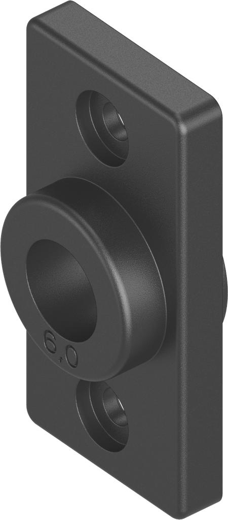 Bearing bush without stopper for Ts = 6 mm, Polyamide GF V0 black