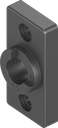 Bearing bush with stopper for Ts = 4 mm, right version, Polyamide GF black