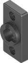 Bearing bush with stopper for Ts = 4 mm, right version, Polyamide GF black