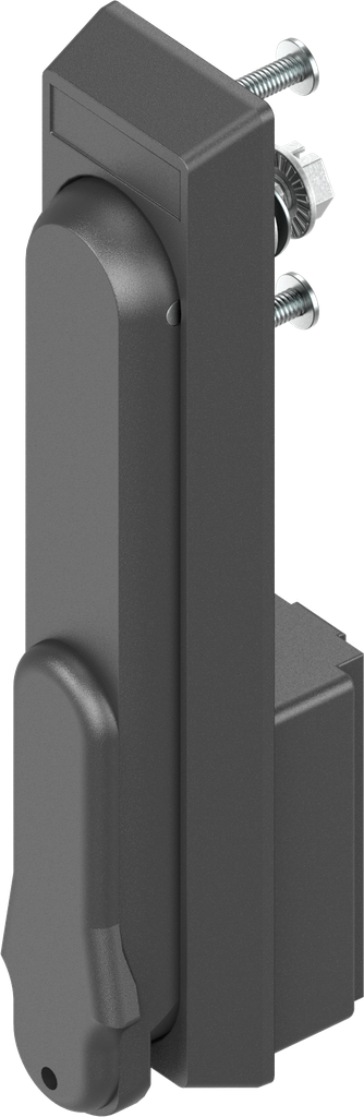 Swinghandle with round cylinder, keyed different, Polyamide GF black