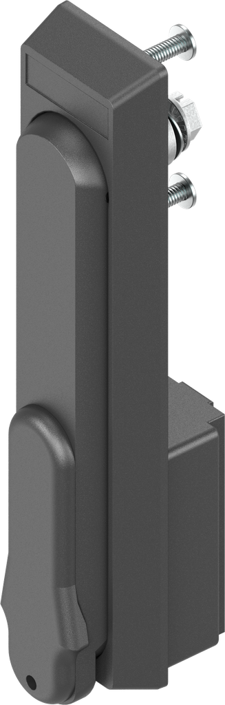 Swinghandle with insert triangular 6.5 CNOMO, Polyamide GF black