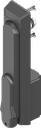 Swinghandle with insert triangular 6.5 CNOMO, Polyamide GF black