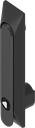 Schwenkgriff 1150 mit Universalmulde mit Betätigung Dreikant 8, Polyamid GF schwarz